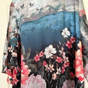 Chico's Multicolor Floral Kimono